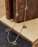 Collana lunga 8 pendenti in acciaio - Cuore