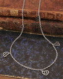 Collana lunga 8 pendenti in acciaio - Cuore