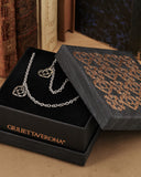 Collana lunga 8 pendenti in acciaio - Cuore