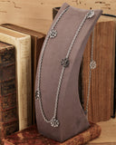 Collana lunga 8 pendenti in acciaio - Fiore gotico