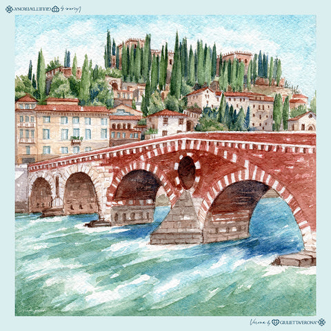 Scarf disegno Ponte Pietra