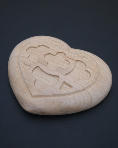 "Decoro da parete" cuore in legno - Finitura naturale