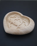 "Svuota tasche" cuore in legno - Finitura naturale