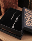 Orecchini pendenti in acciaio - Ama follemente