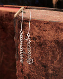 Orecchini pendenti in acciaio - Ama il tuo peccato