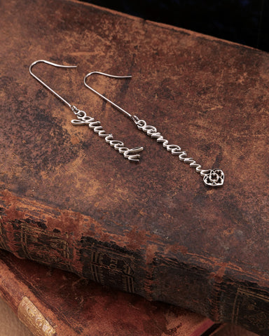 Orecchini pendenti in acciaio - Giura di Amarmi