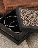 Orecchini cerchio in acciaio - Lucchetto cuore