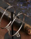 Orecchini cerchio in acciaio - Lucchetto cuore traforato