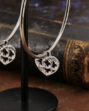 Orecchini cerchio in acciaio - Cuore