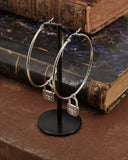 Orecchini cerchio in acciaio - Lucchetto