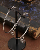 Orecchini cerchio in acciaio - Lucchetto