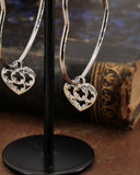 Orecchini cerchio "cuore" in acciaio - Cuore