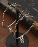 Orecchini cerchio "cuore" in acciaio - Lucchetto