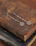 Orecchini pendenti in acciaio - Fiore gotico