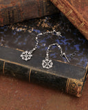 Orecchini pendenti in acciaio - Fiore gotico