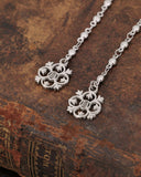 Orecchini pendenti in acciaio - Fiore gotico