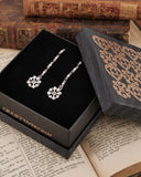 Orecchini pendenti in acciaio - Fiore gotico