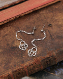 Orecchini pendenti in acciaio - Lucchetto traforato