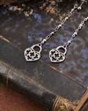 Orecchini pendenti in acciaio - Lucchetto traforato