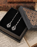 Orecchini pendenti in acciaio - Lucchetto traforato