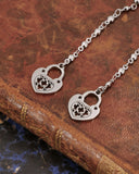 Orecchini pendenti in acciaio - Lucchetto cuore