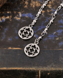 Orecchini pendenti in acciaio - Rosone