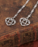 Orecchini pendenti in acciaio - Cuore