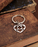 Portachiavi in acciaio satinato - Cuore