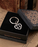 Portachiavi in acciaio satinato - Cuore