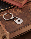 Portachiavi in acciaio satinato - Lucchetto