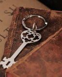 Portachiavi in acciaio satinato - Chiave grande cuore