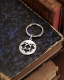 Portachiavi in acciaio lucido - Cuore cerchio