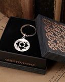 Portachiavi in acciaio lucido - Cuore cerchio