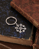 Portachiavi in acciaio lucido - Fiore gotico