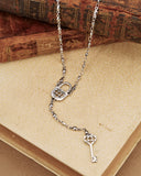 Collana stile rosario in acciaio - Lucchetto e Chiave cuore