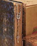 Collana stile rosario in acciaio - Lucchetto e Chiave cuore