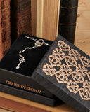 Collana stile rosario in acciaio - Lucchetto e Chiave cuore