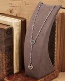 Collana stile rosario in acciaio - Cuore e lucchetto cuore