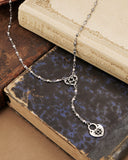 Collana stile rosario in acciaio - Cuore e lucchetto cuore