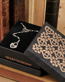 Collana stile rosario in acciaio - Cuore e lucchetto cuore