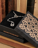 Collana stile rosario in acciaio - Cuore e lucchetto