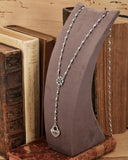 Collana stile rosario in acciaio - Fiore gotico e lucchetto cuore