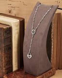 Collana stile rosario in acciaio - Rosone e lucchetto cuore