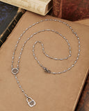 Collana stile rosario in acciaio - Rosone e lucchetto