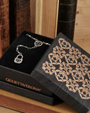 Collana stile rosario in acciaio - Rosone e lucchetto