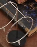 Orecchini cerchio grande diamantato in acciaio - Fiore gotico