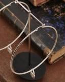 Orecchini cerchio grande diamantato in acciaio - Lucchetto