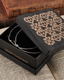 Orecchini cerchio medio diamantato in acciaio - Cuore