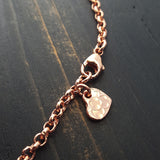 Collana in bronzo "rosa" - Chiave cuore piccola