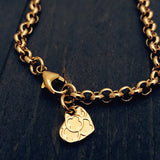Collana in bronzo "oro" - Chiave cuore piccola
